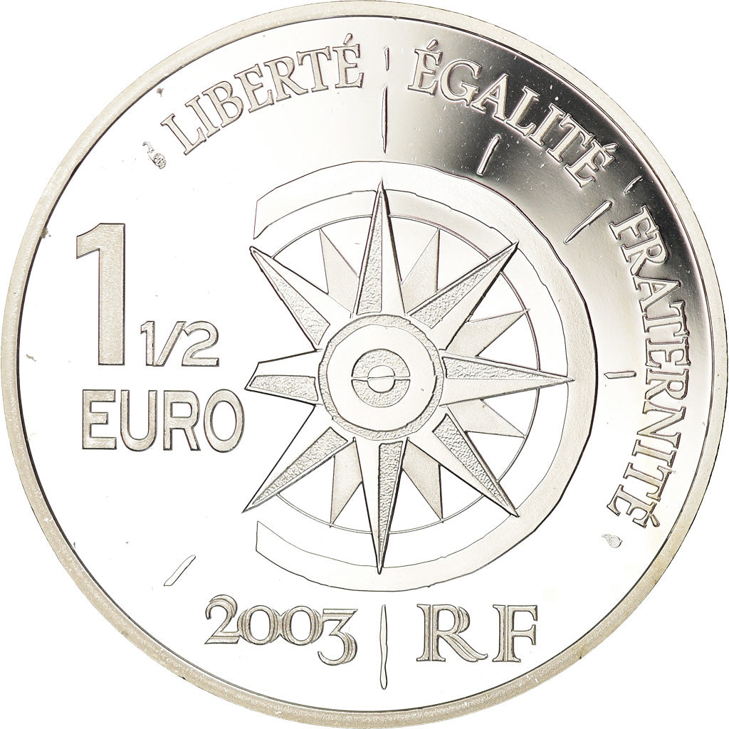 France, 1-1/2 Euro, 2003, BE, FDC, Argent, Gadoury:EU85, KM:2006
