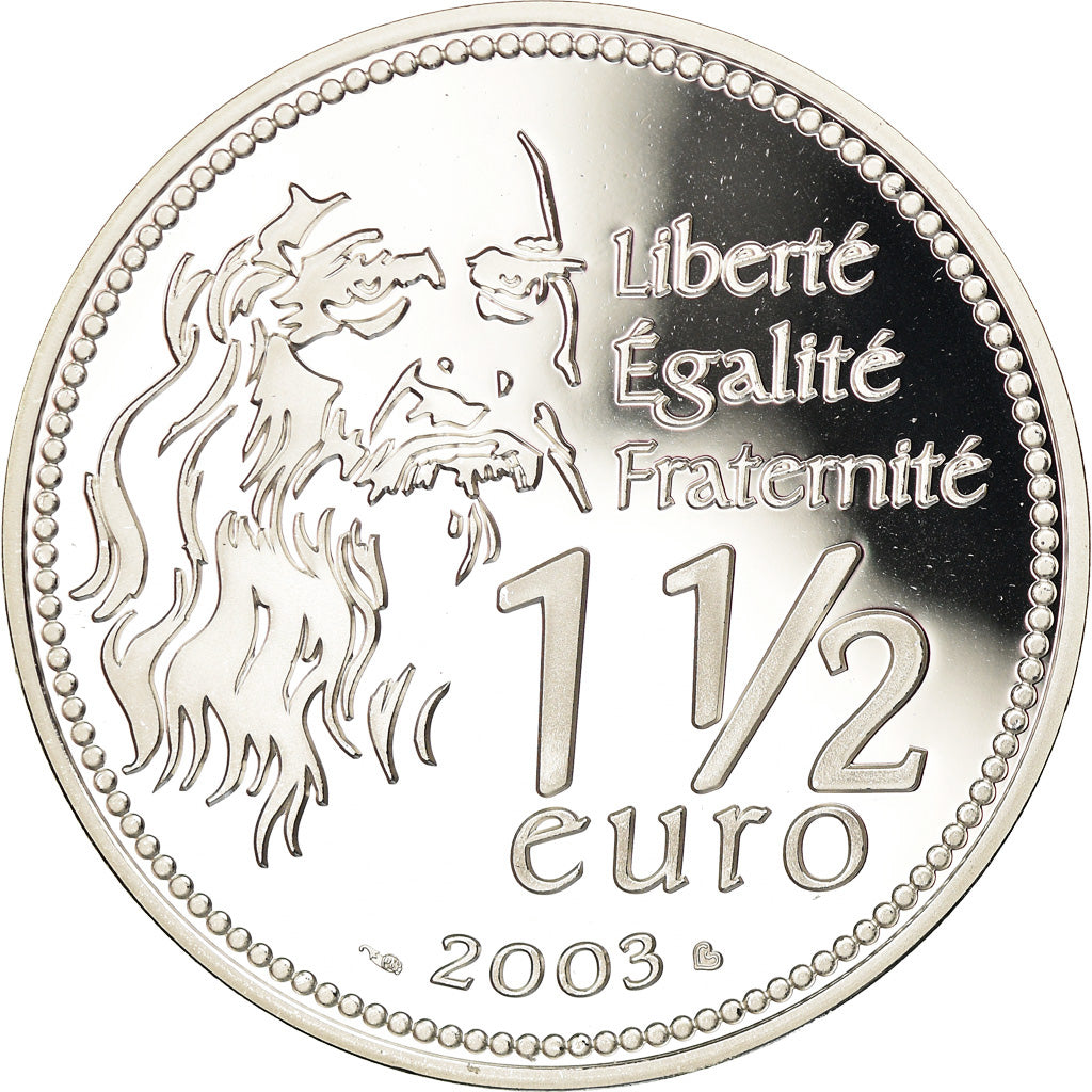 France, 1-1/2 Euro, 2003, BE, FDC, Argent, Gadoury:EU33, KM:1353