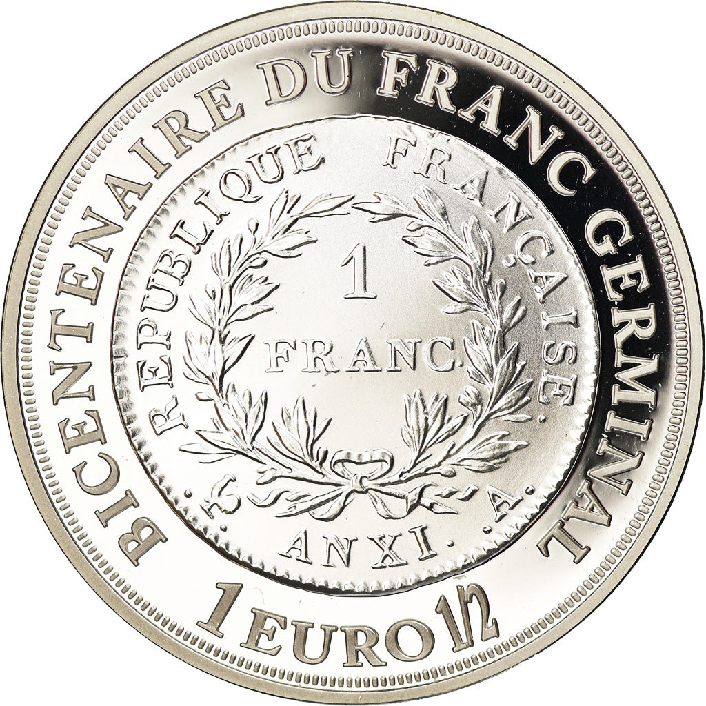 France, 1-1/2 Euro, 2003, BE, MS(65-70), Silver, Gadoury:EU50, KM:1351