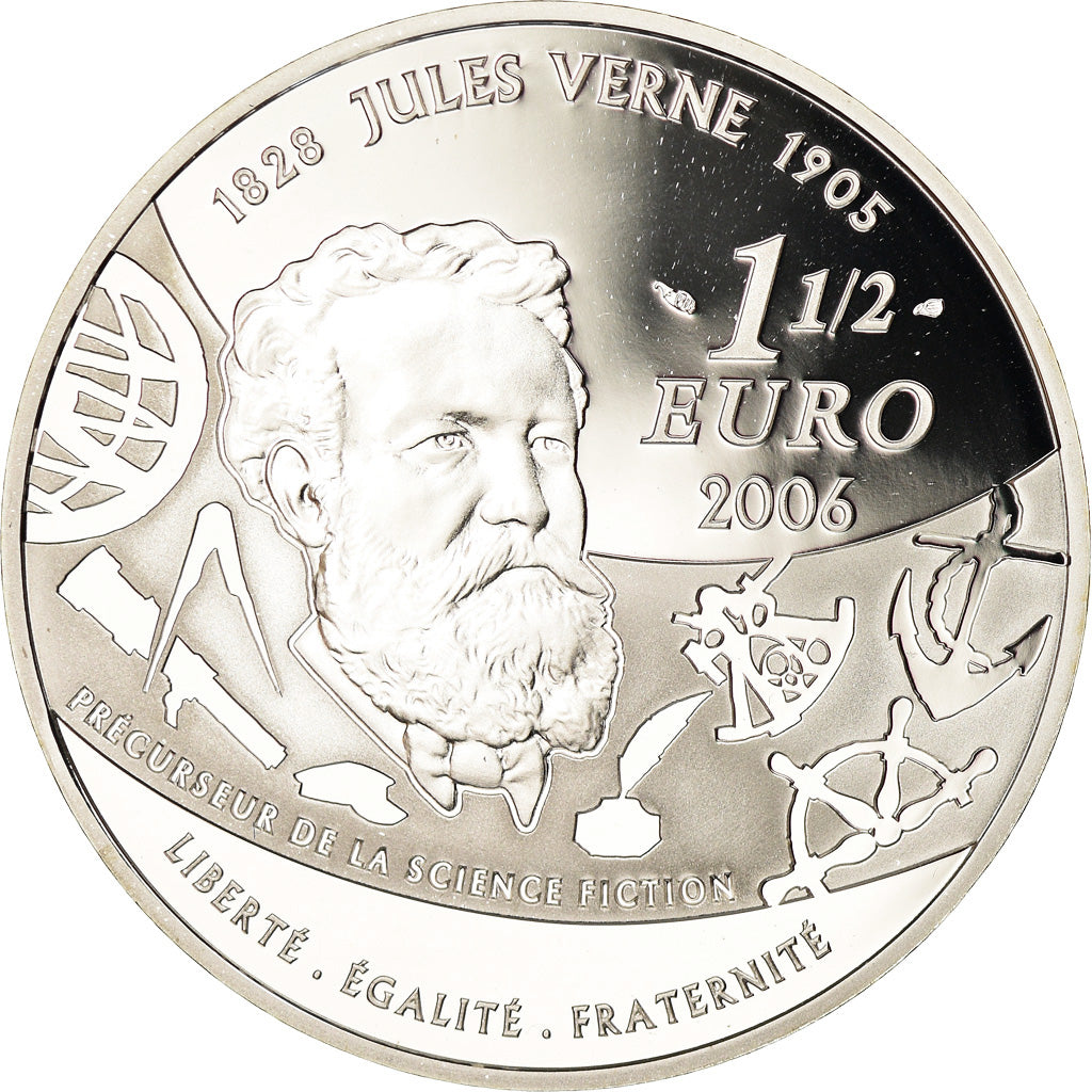 France, 1-1/2 Euro, 2006, BE, MS(65-70), Silver, Gadoury:EU202, KM:1450