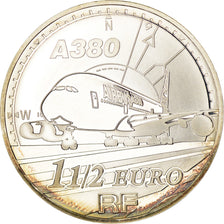 Francja, 1-1/2 Euro, 2007, BE, MS(65-70), Srebro, Gadoury:EU238, KM:1479
