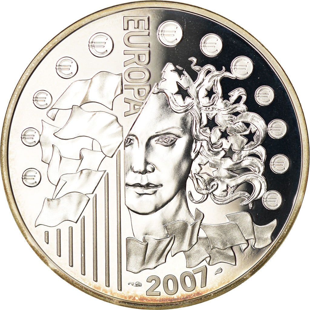 France, 1-1/2 Euro, 2007, BE, MS(65-70), Silver, Gadoury:EU238, KM:1479