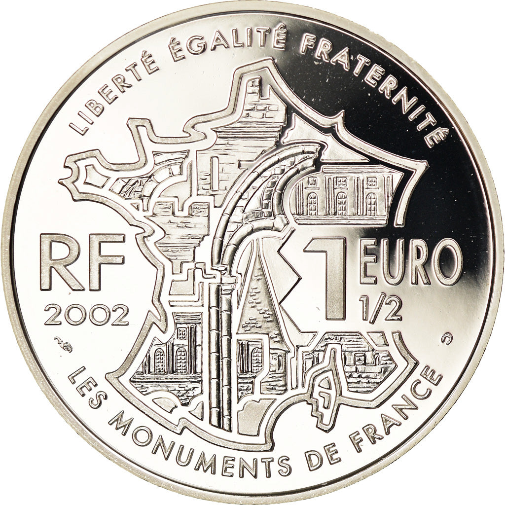 Frankrijk, 1-1/2 Euro, 2002, BE, FDC, Zilver, Gadoury:EU24, KM:1307