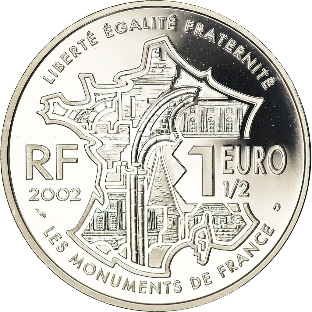 Francja, 1-1/2 Euro, 2002, Paris, BE, MS(65-70), Srebro, Gadoury:EU22, KM:1305