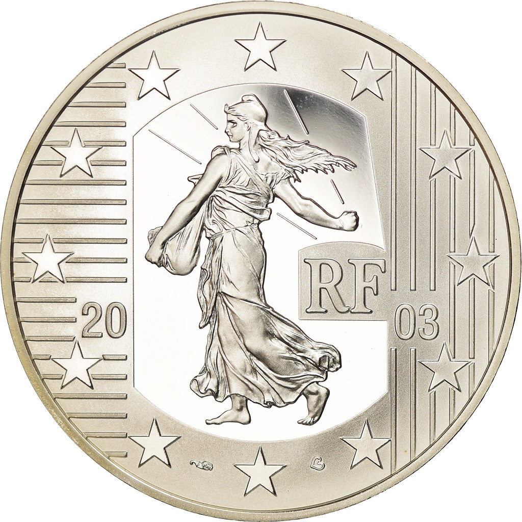 France, 1-1/2 Euro, 2003, BE, MS(65-70), Silver, Gadoury:EU29, KM:2003