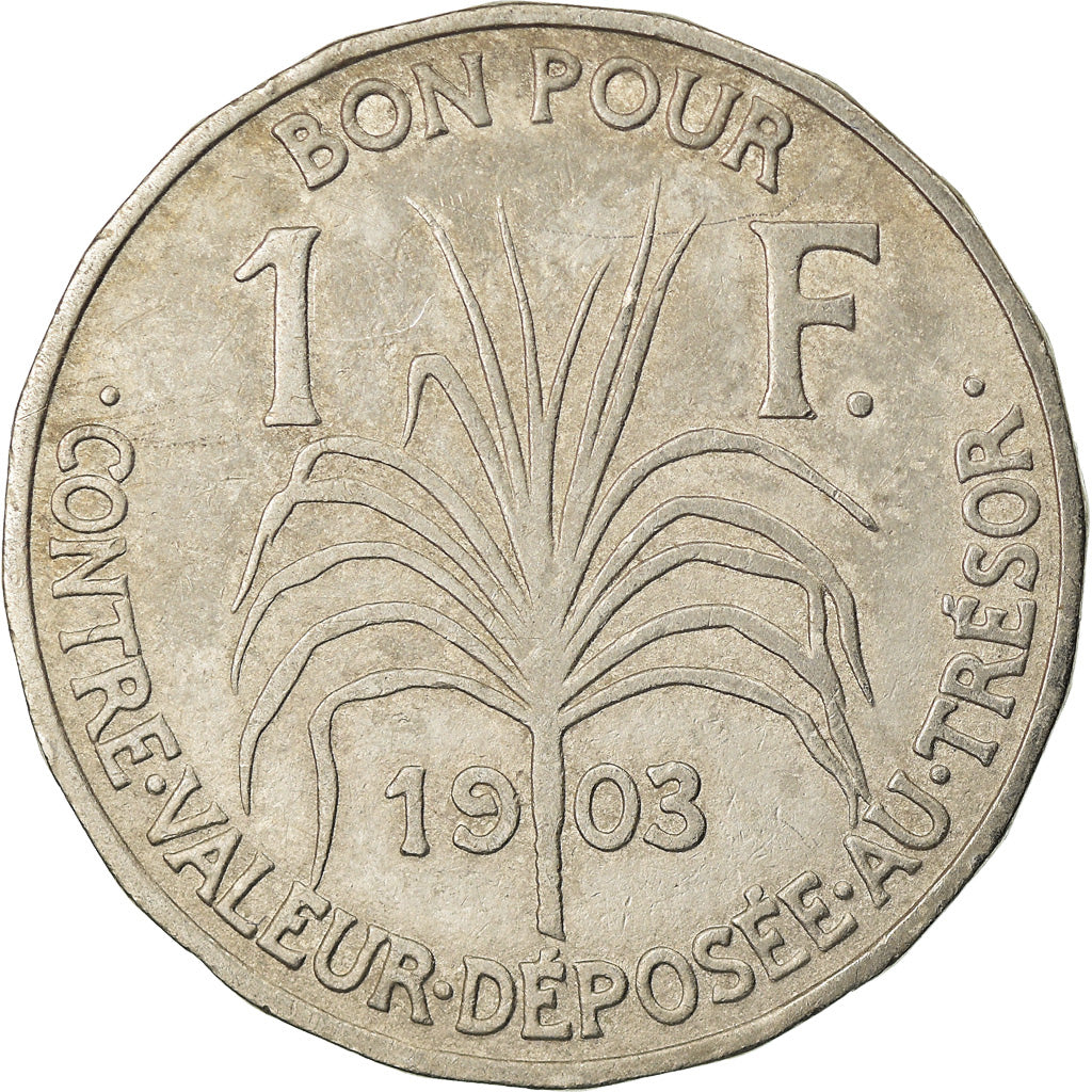 Monnaie, Guadeloupe, Franc, 1903, TTB, Copper-nickel, KM:46, Lecompte:57
