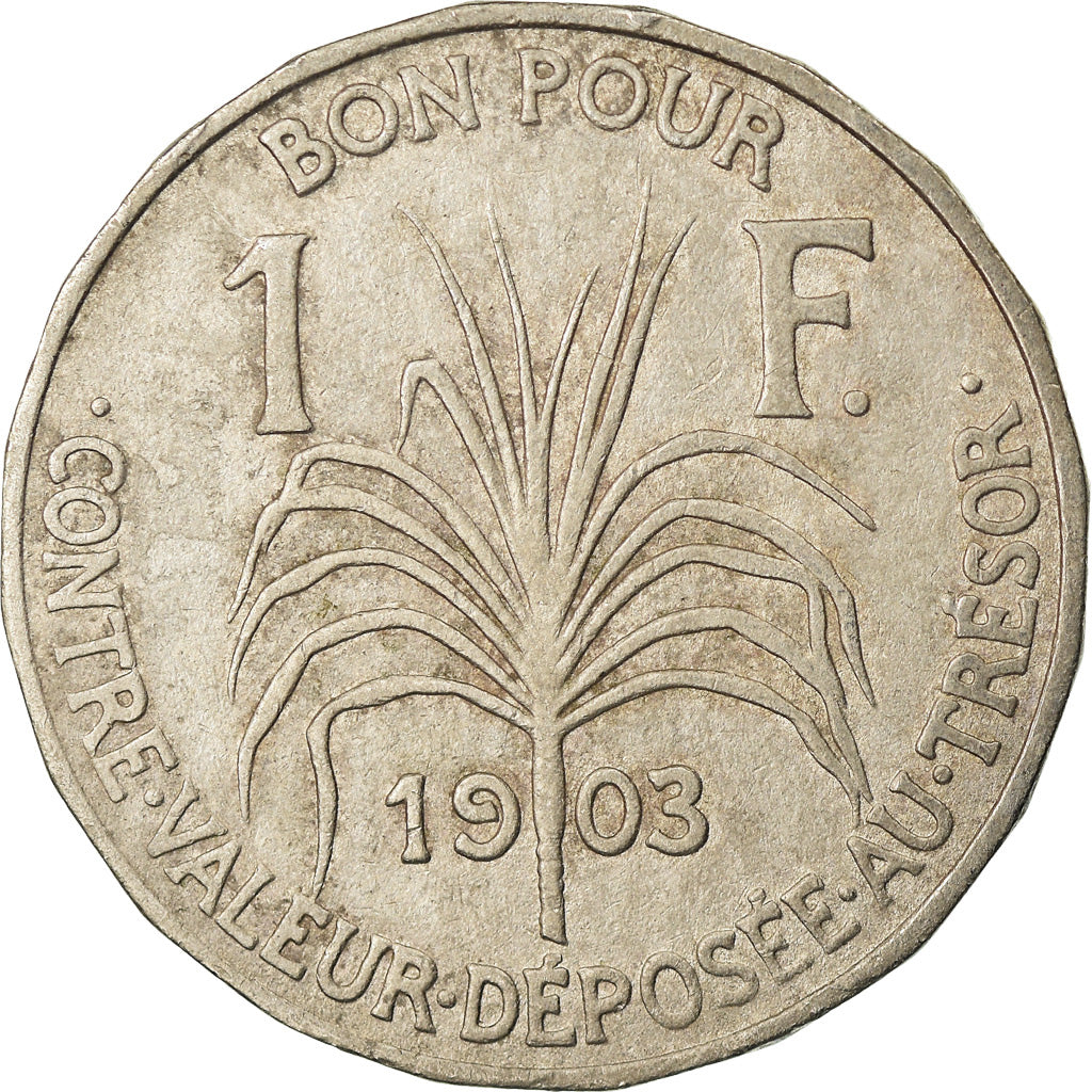 Coin, Guadeloupe, Franc, 1903, EF(40-45), Copper-nickel, KM:46, Lecompte:57