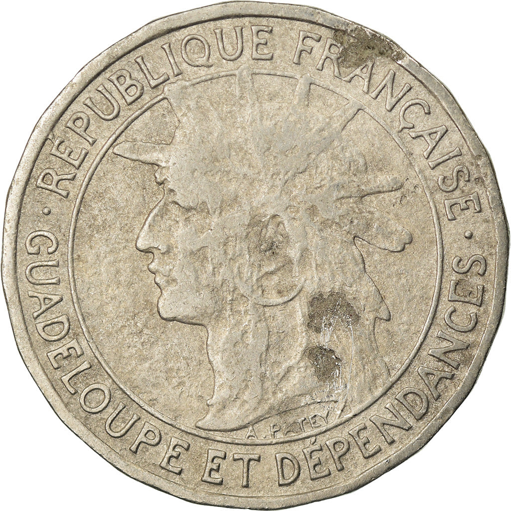 Coin, Guadeloupe, Franc, 1903, VF(30-35), Copper-nickel, KM:46, Lecompte:57