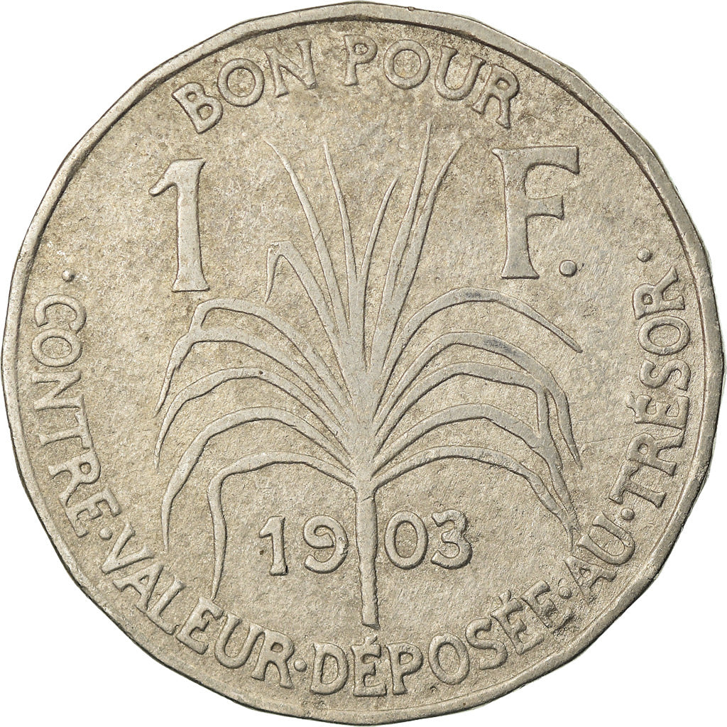 Coin, Guadeloupe, Franc, 1903, VF(30-35), Copper-nickel, KM:46, Lecompte:57