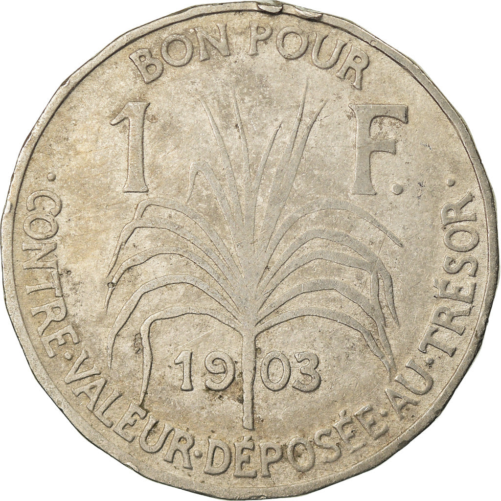 Coin, Guadeloupe, Franc, 1903, VF(30-35), Copper-nickel, KM:46, Lecompte:57