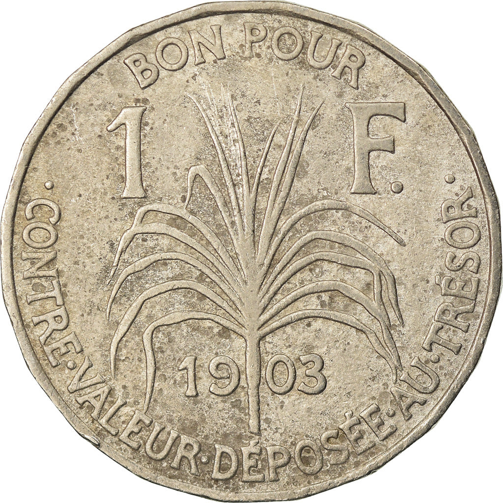 Coin, Guadeloupe, Franc, 1903, VF(20-25), Copper-nickel, KM:46, Lecompte:57