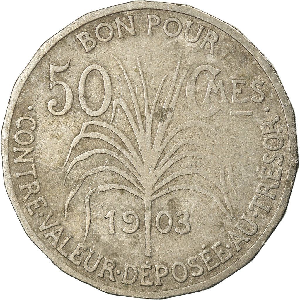 Monnaie, Guadeloupe, 50 Centimes, 1903, Paris, TB+, Copper-nickel, KM:45