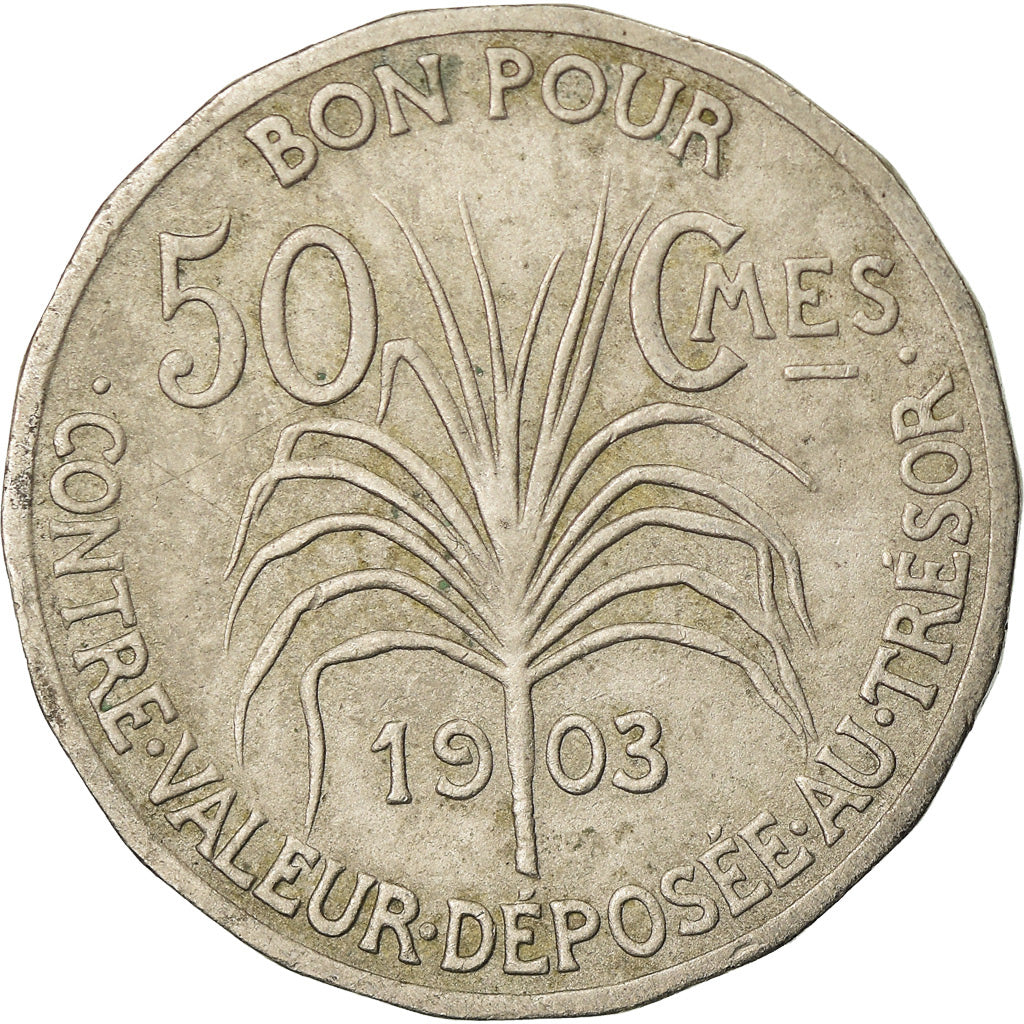 Coin, Guadeloupe, 50 Centimes, 1903, Paris, VF(30-35), Copper-nickel, KM:45