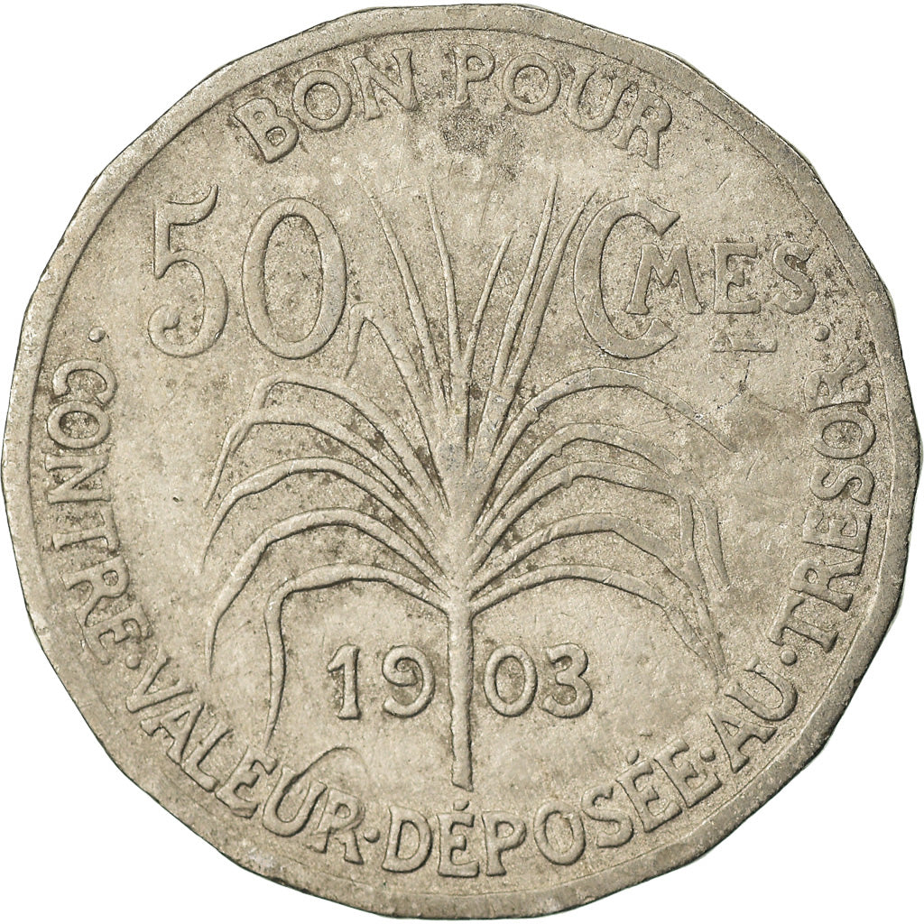 Coin, Guadeloupe, 50 Centimes, 1903, Paris, VF(20-25), Copper-nickel, KM:45