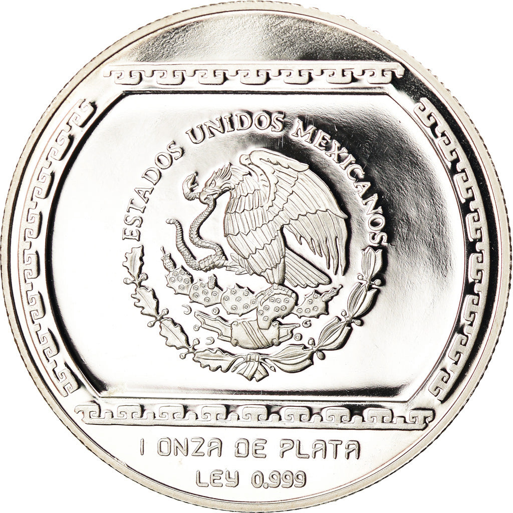 Coin, Mexico, 5 Nuevo Pesos, 1993, Mexico City, BE, MS(65-70), Silver, KM:569