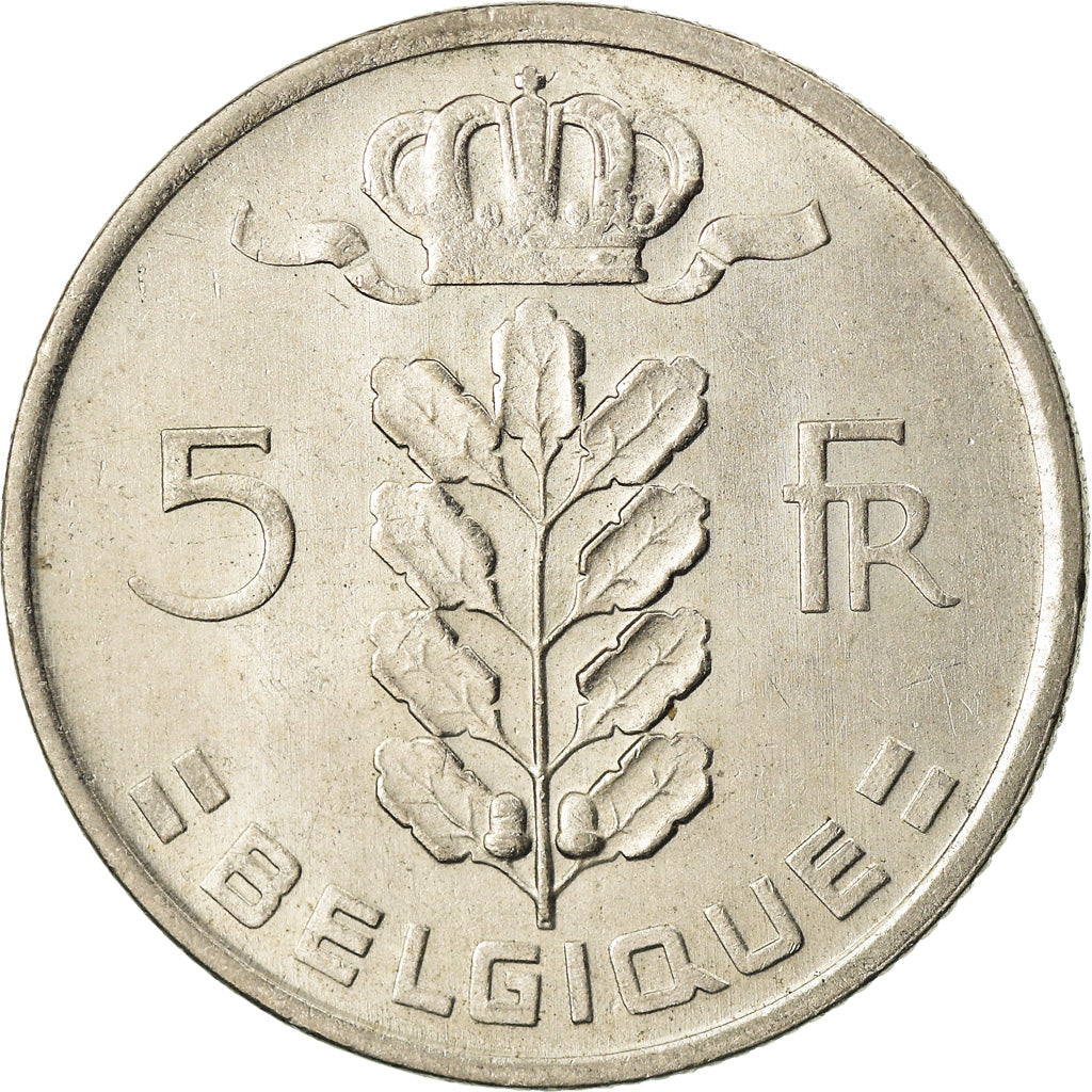 Coin, Belgium, 5 Francs, 5 Frank, 1975, EF(40-45), Copper-nickel, KM:134.2