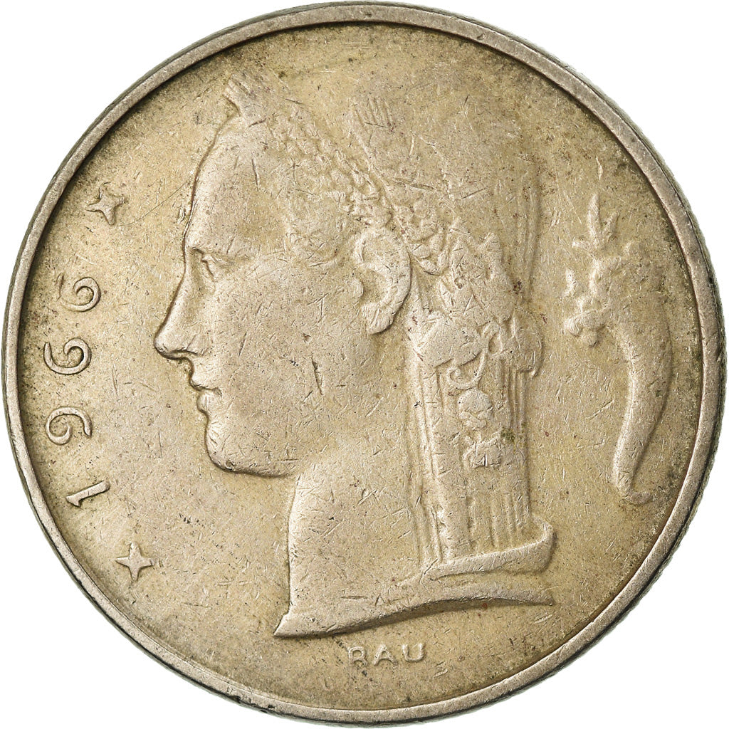Coin, Belgium, 5 Francs, 5 Frank, 1966, VF(30-35), Copper-nickel, KM:134.1