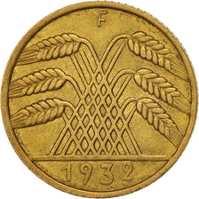 GERMANY, WEIMAR REPUBLIC, 10 Reichspfennig, 1932, Stuttgart, AU(50-53), KM 40
