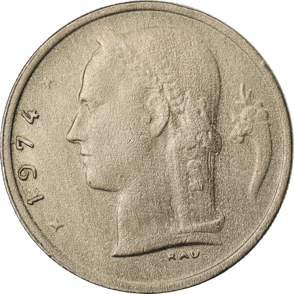 Moeda, Bélgica, Franc, 1974, VF(30-35), Cobre-níquel, KM:142.1