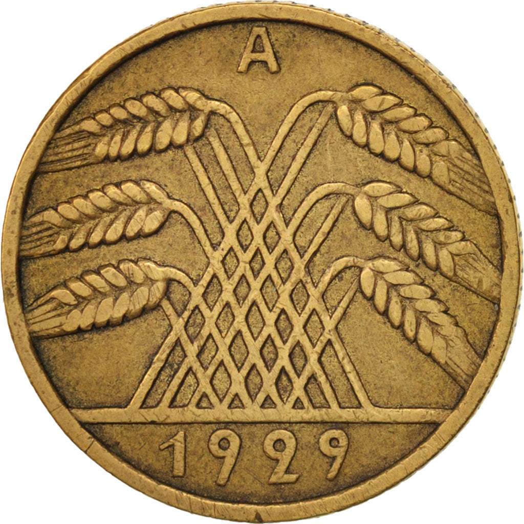 GERMANY, WEIMAR REPUBLIC, 10 Reichspfennig, 1929, Berlin, EF(40-45), KM 40
