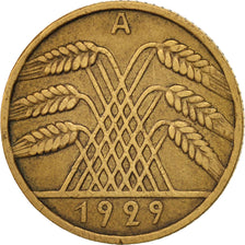 GERMANY, WEIMAR REPUBLIC, 10 Reichspfennig, 1929, Berlin, EF(40-45), KM 40