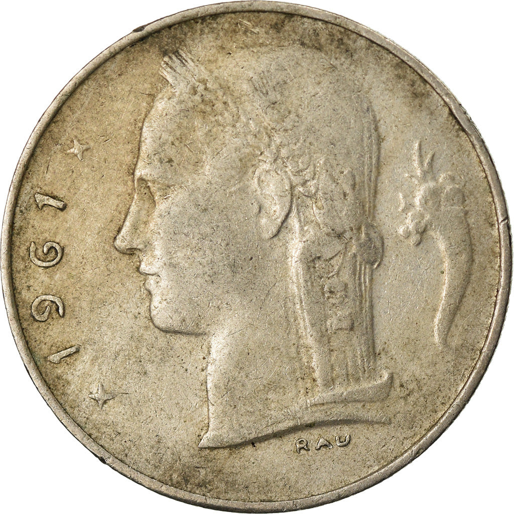 Münze, Belgien, Franc, 1961, S, Copper-nickel, KM:142.1