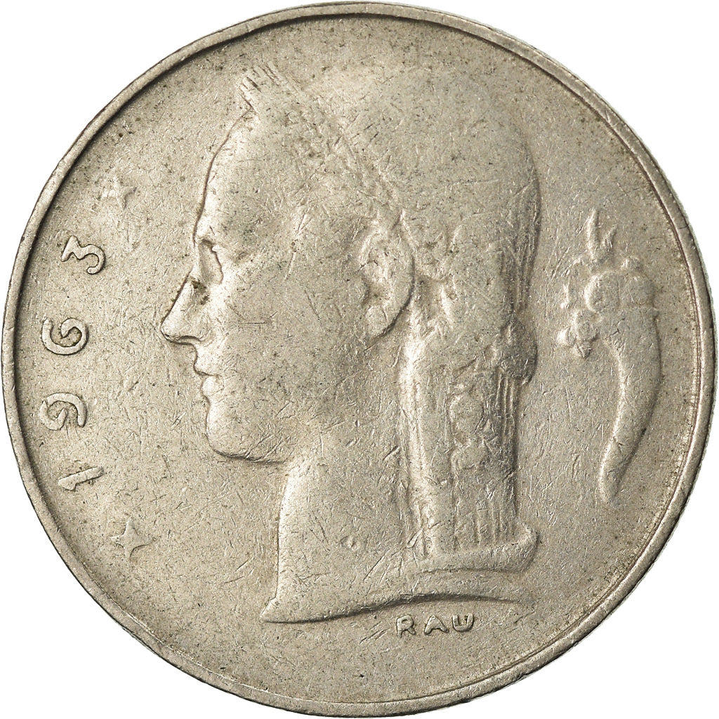 Moneta, Belgia, Franc, 1963, VF(20-25), Miedź-Nikiel, KM:142.1