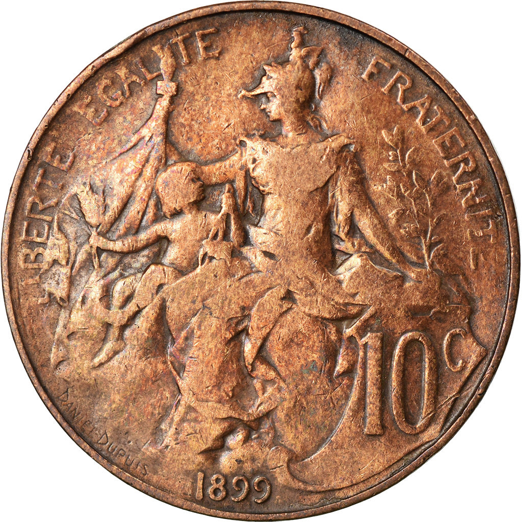 Monnaie, France, Dupuis, 10 Centimes, 1899, Paris, TTB, Bronze, Gadoury:277