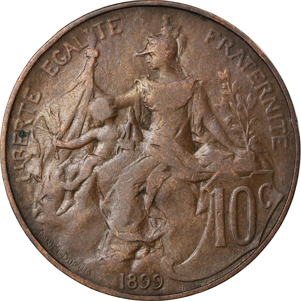 Monnaie, France, Dupuis, 10 Centimes, 1899, Paris, TB+, Bronze, Gadoury:277