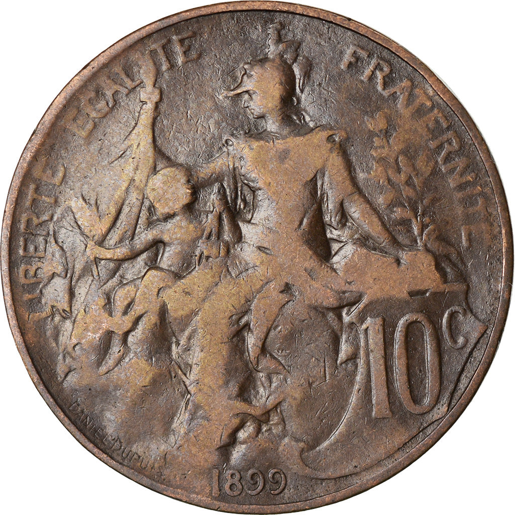Coin, France, Dupuis, 10 Centimes, 1899, Paris, VF(20-25), Bronze, KM:843