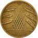 GERMANY, WEIMAR REPUBLIC, 10 Reichspfennig, 1924, Stuttgart, EF(40-45), KM 40
