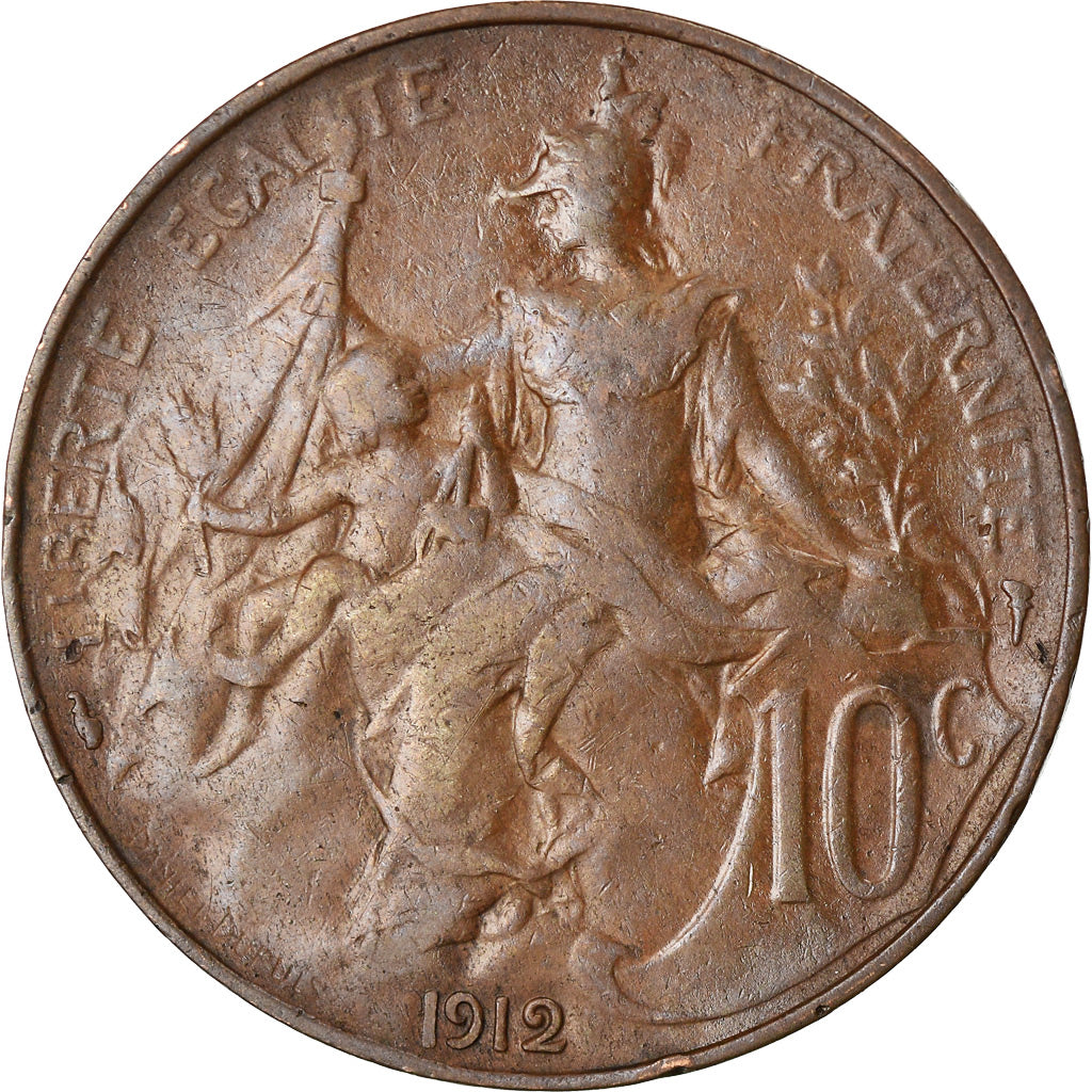 Coin, France, Dupuis, 10 Centimes, 1912, Paris, VF(20-25), Bronze, KM:843