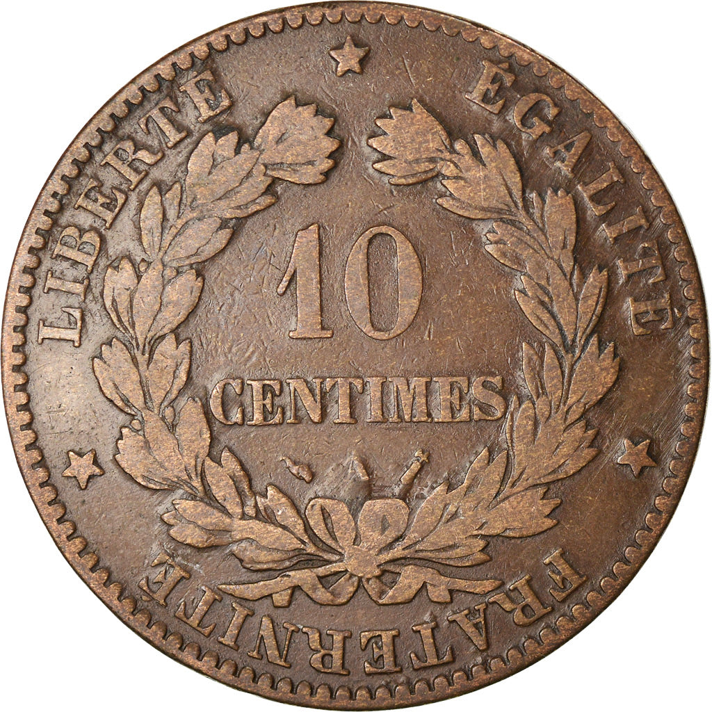 Monnaie, France, Cérès, 10 Centimes, 1896, Paris, TB+, Bronze, Gadoury:265a