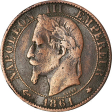 Moneda, Francia, Napoleon III, Napoléon III, 5 Centimes, 1861, Paris, BC+