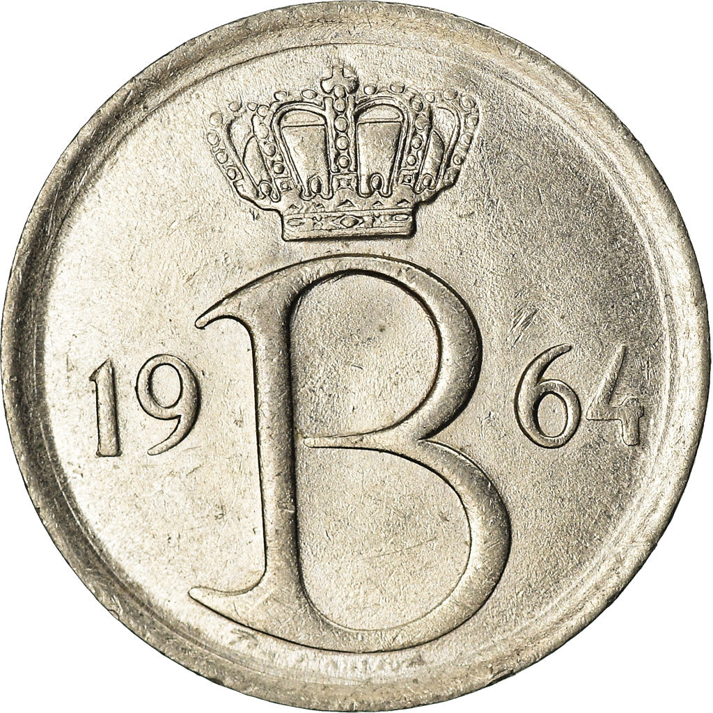 Coin, Belgium, 25 Centimes, 1964, Brussels, EF(40-45), Copper-nickel, KM:153.2