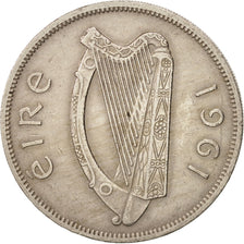 IRELAND REPUBLIC, 1/2 Crown, 1961, EF(40-45), Copper-nickel, KM:16a