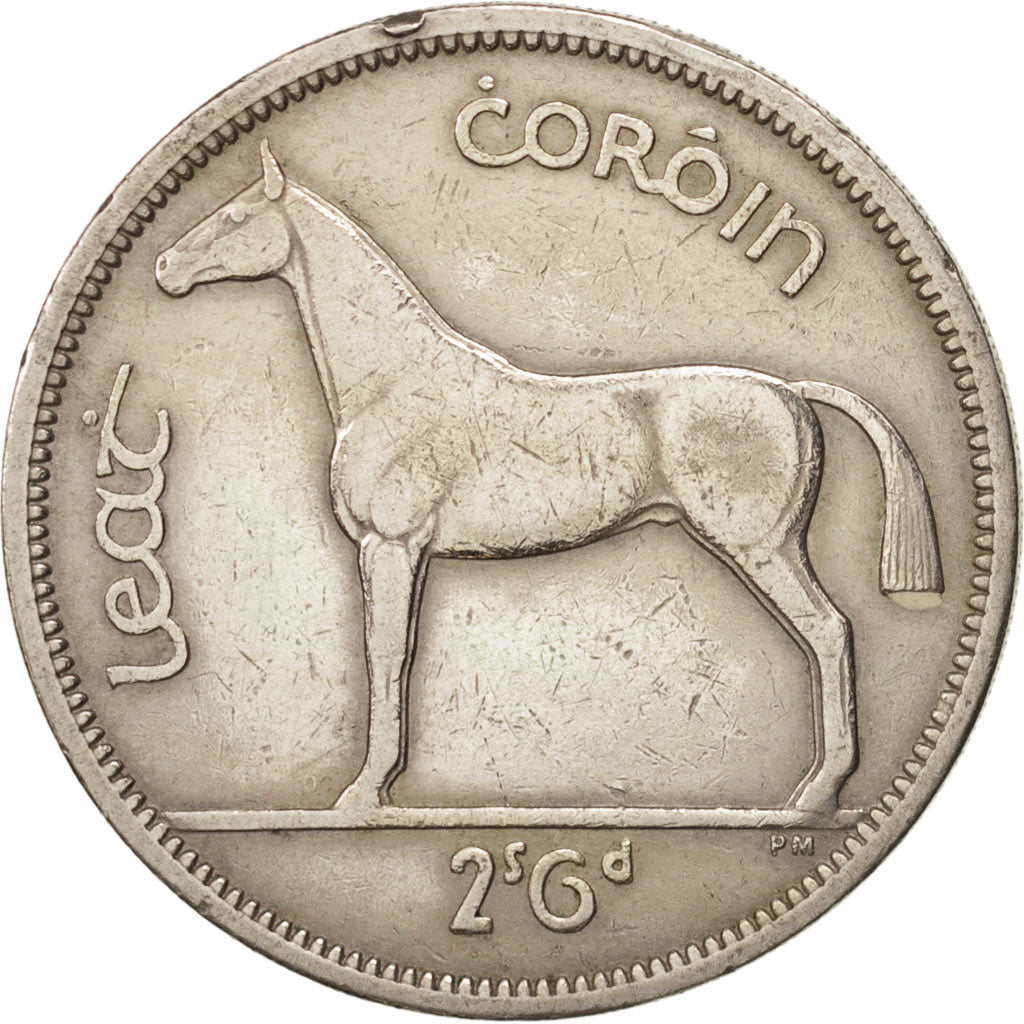 IRELAND REPUBLIC, 1/2 Crown, 1961, EF(40-45), Copper-nickel, KM:16a