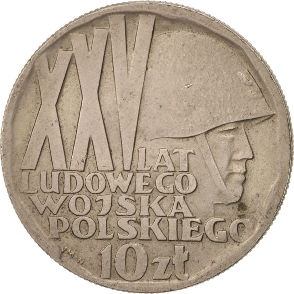 Poland, 10 Zlotych, 1968, Warsaw, AU(50-53), Copper-nickel, KM:60