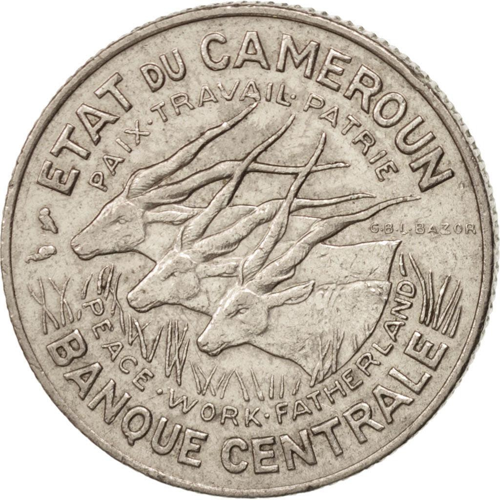 Cameroon, 100 Francs, 1967, Paris, EF(40-45), Nickel, KM:14