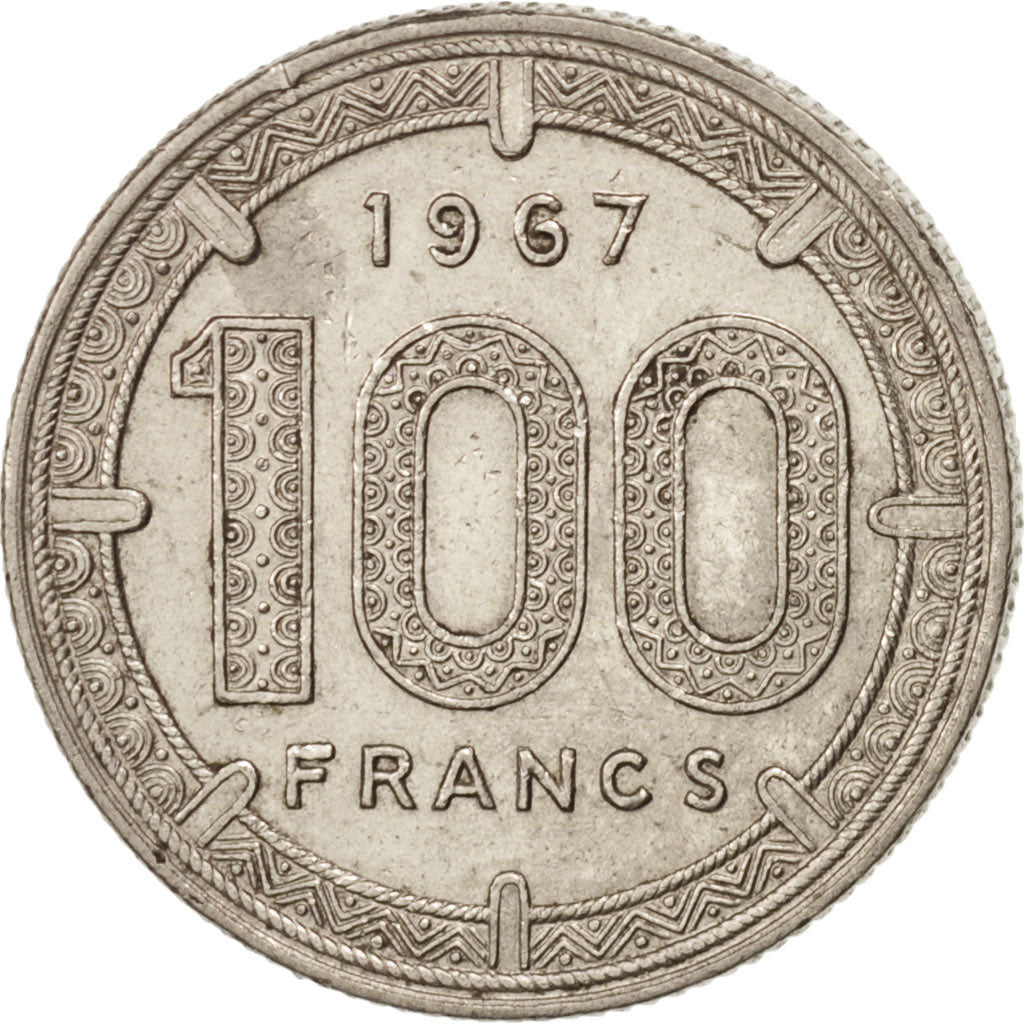 Cameroon, 100 Francs, 1967, Paris, EF(40-45), Nickel, KM:14