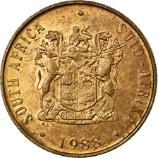 Coin, South Africa, 2 Cents, 1988, AU(55-58), Bronze, KM:83