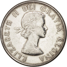Canada, Elizabeth II, 50 Cents,1961,Royal Canadian Mint,Ottawa, AU(50-53),KM 56