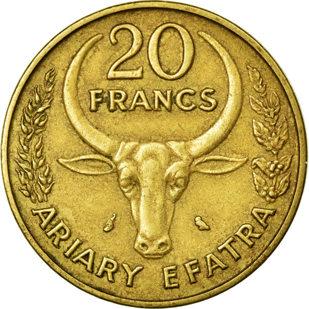 Monnaie, Madagascar, 20 Francs, 4 Ariary, 1971, Paris, TTB, Aluminum-Bronze