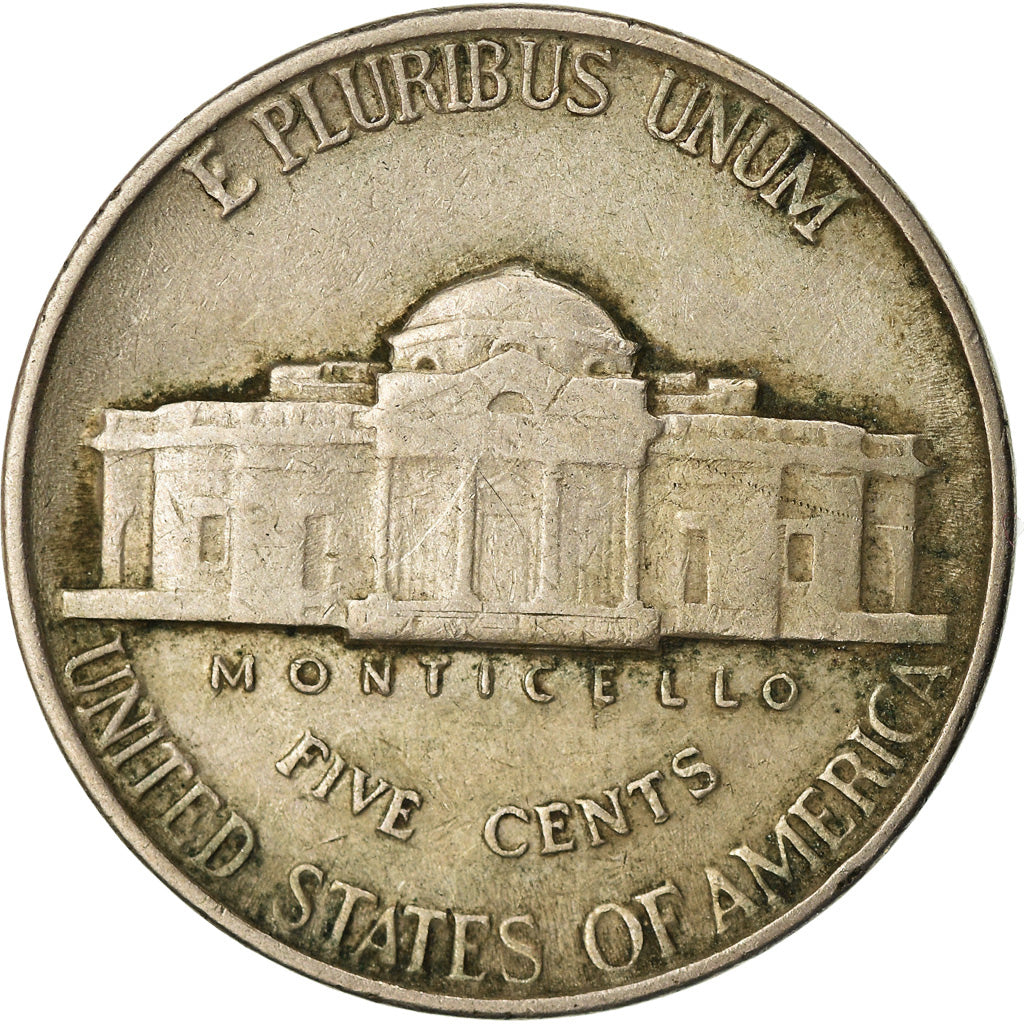 Moneda, Estados Unidos, Jefferson Nickel, 5 Cents, 1939, U.S. Mint