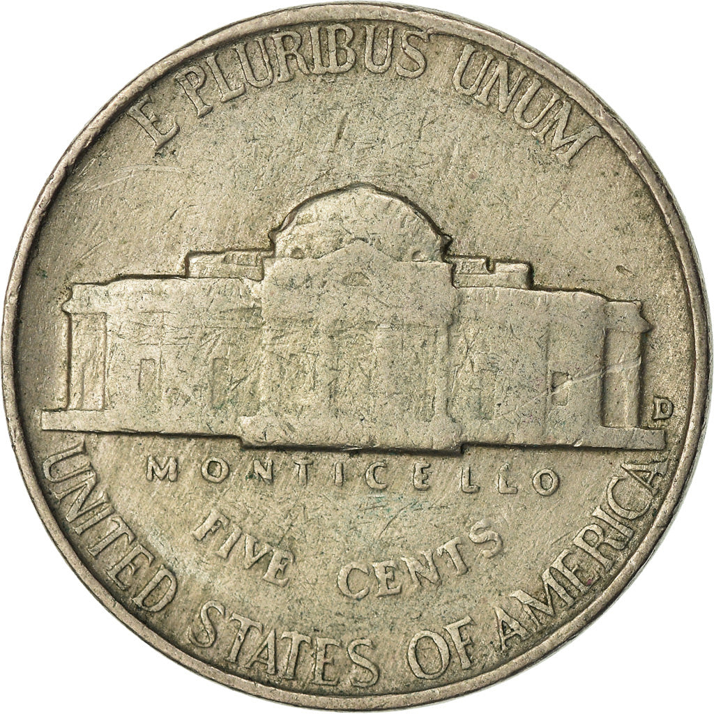 Moneta, USA, Jefferson Nickel, 5 Cents, 1953, U.S. Mint, Denver, EF(40-45)