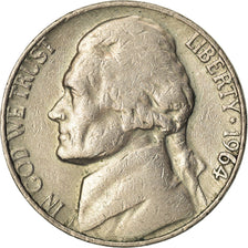 Moneda, Estados Unidos, Jefferson Nickel, 5 Cents, 1964, U.S. Mint