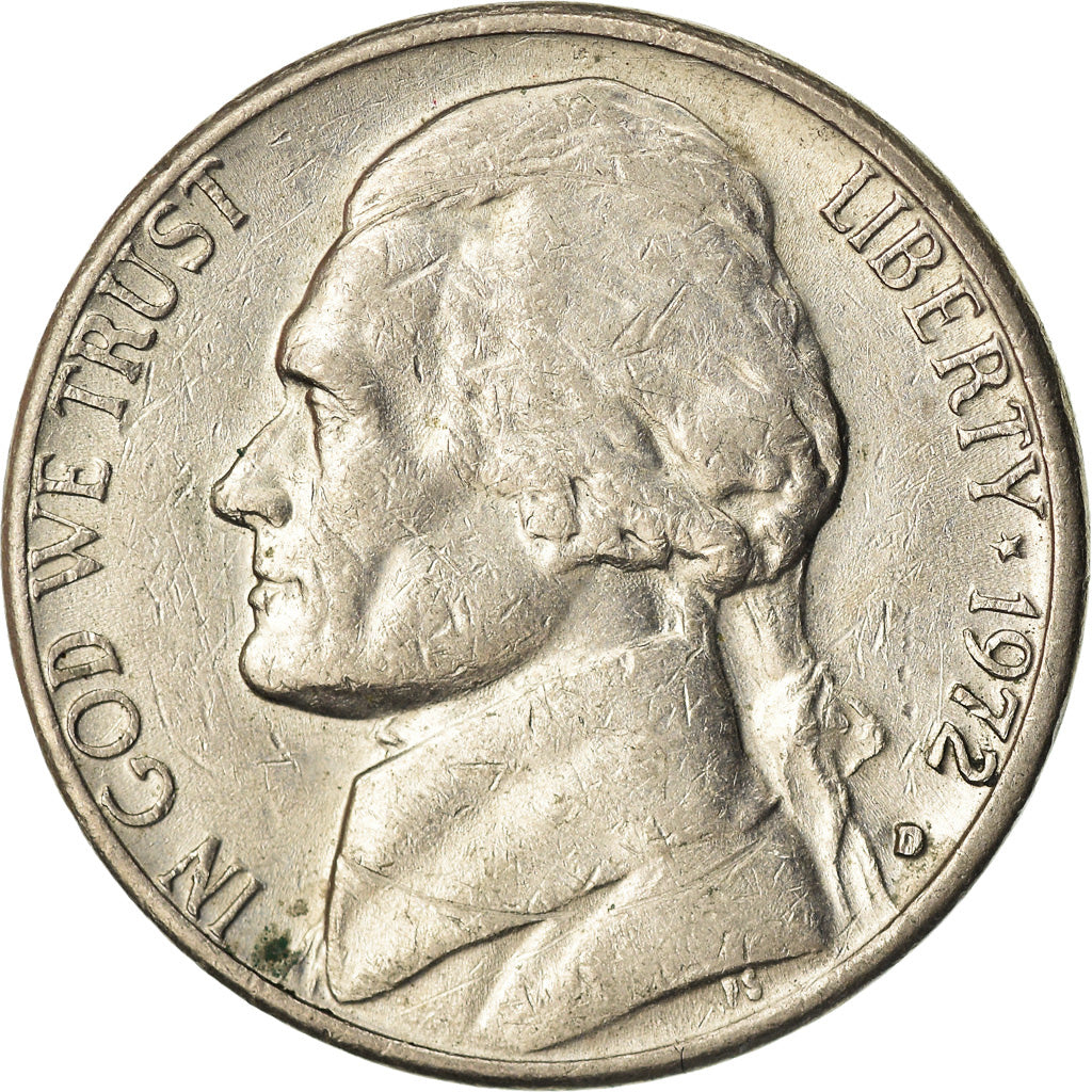 Monnaie, États-Unis, Jefferson Nickel, 5 Cents, 1972, U.S. Mint, Denver, TB+