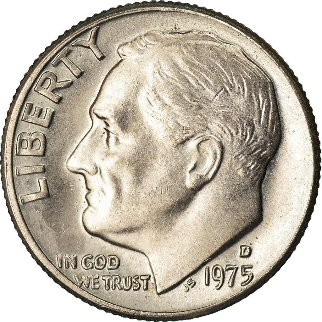 Monnaie, États-Unis, Roosevelt Dime, Dime, 1975, U.S. Mint, Denver, TTB