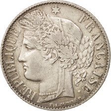 Moneta, Francia, Cérès, Franc, 1887, Paris, BB+, Argento, KM:822.1