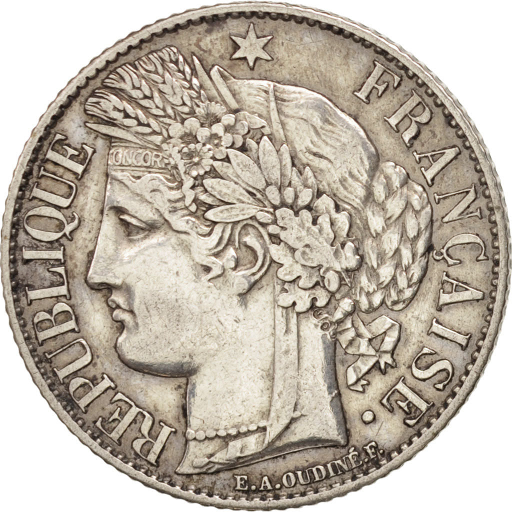 Coin, France, Cérès, Franc, 1895, Paris, AU(50-53), Silver, KM:822.1